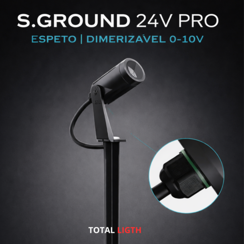 ESPETO DIMERIZÁVEL ULTRA GROUND 4W 24V 300lm 36° IP67 - COD. TL1000