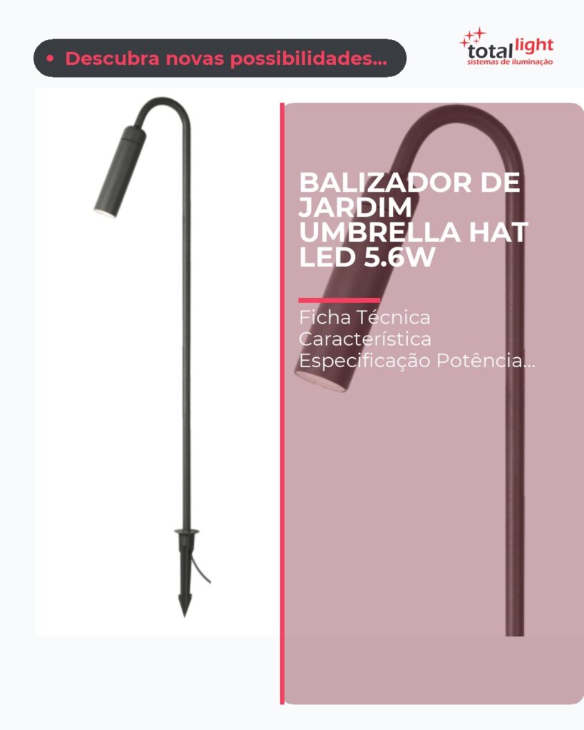 BALIZADOR DE JARDIM UMBRELLA HAT LED 5.6W